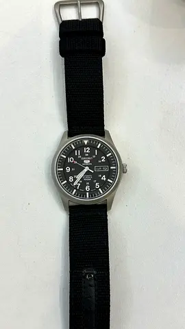 Seiko 5 Automatic Men's Watch with Black Nylon Strap