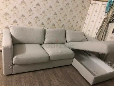 Ikea vimle L shape sofa beige