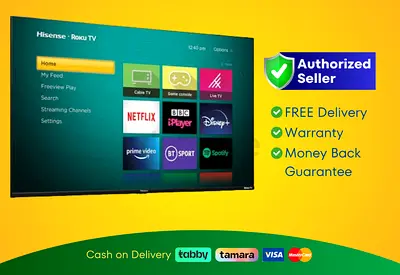 Hisnese 75 inch TV Smart - 4K, | Brand New | Warranty | FREE Delivery