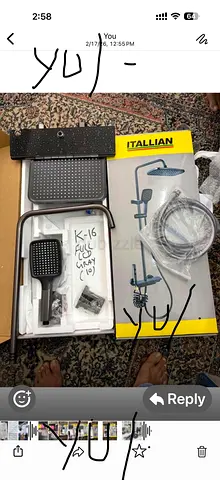 Itallian K-16 Shower Set with Handheld & Overhead - New in Box