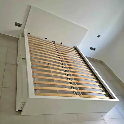 Ikea King Size Bed With Ikea Mattress 180x200cm