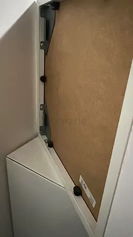 White Wall-Mounted Floating Shelf / Small Cabinet (used)