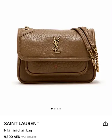 Saint Laurent Niki Mini Chain Bag
