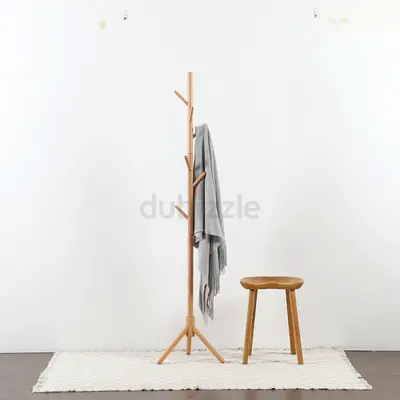 Wooden Bamboo standing coat rack / hat stand - simple modern design