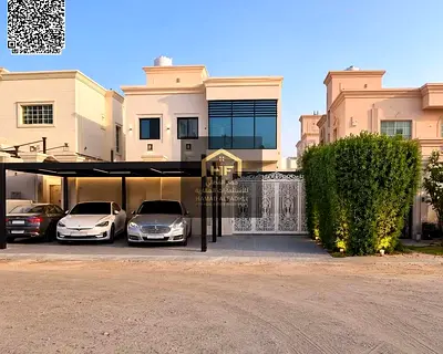 فرصة استثمارية وسكنية ممتازة: فيلا واسعة 6 غرف نوم مع مجلس خارجي ورووف للبيع في منطقة الروضة 1، عجمان – موقع استراتيجي وآمن خلف مركز شرطة الحميدية مبا