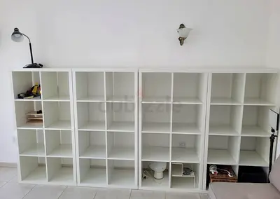 White Cube Storage Bookshelves Set