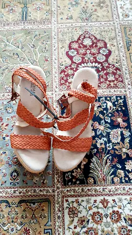 Women's braided tan wedge sandals. Michael Kors. Size 38. Never Worn. AED 95 Only!
