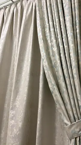 Window curtains white self print blackout