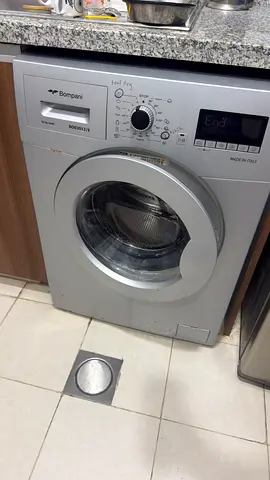 Bompani Front Load Washing Machine - 10kg, Silver, Made in Italy