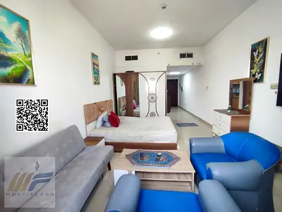 استوديو مميز للإيجار الشهري في برج النعيمية C، عجمان | 590 قدم² | 3,000 درهم شهرياً | شامل جميع الفواتير | جاهز للسكن
