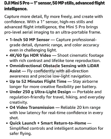 DJI MINI 5 PRO FLY MORE COMBO PLUS