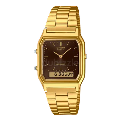 Casio AQ-230GA-5AMQYDF Gold-Tone Analog-Digital Men's Watch - Classic Retro Style