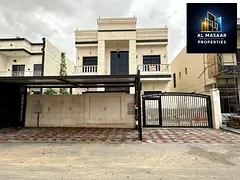 Luxury classic villa for sale in Al Yasmin – Ajman | Private pool | Two floors + roof | Includes r