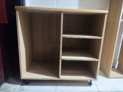 Small Wooden Storage Cabinet with Open Shelves / Computer table