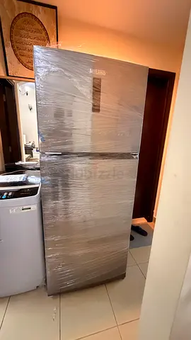 Stainless Steel Milano Double-Door Refrigerator - Brand New, Wrapped