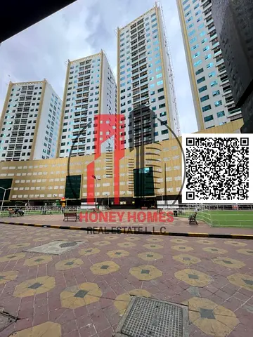 One Bedroom Apartment For Rent in Ajman Pearl Tower's with one Covered Parking , 29,000/- AED with 4 cheques