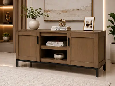 Crate and barrel Wyatt Grey 60" Media Console