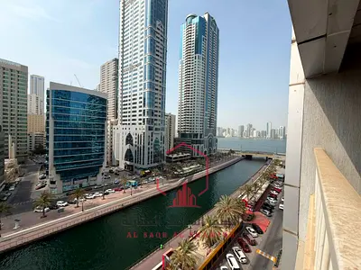 Sea view, free parking, cheapest 3-bedroom apartment with maid's room + large balcony, spacious area for rent in Al Majaz 3