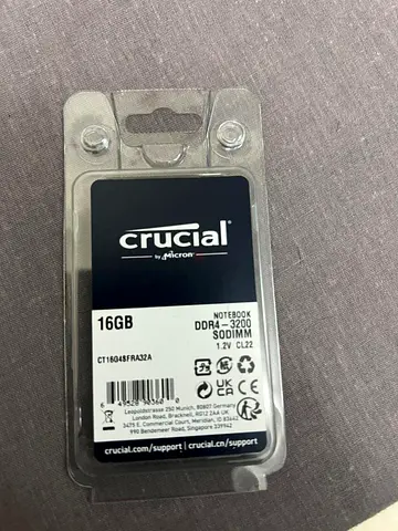 RAM DDR4 16GB 3200 CRUCIAL @320AED