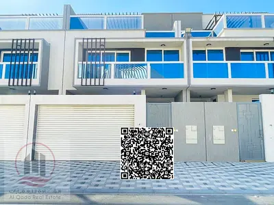Townhouse villa for rent in Al Zahia, 4 master bedrooms, central air conditioning