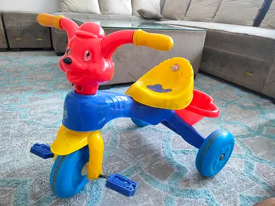 Kids 3-wheel Ride-on Tricycle Toy - Plastic, Good Condition