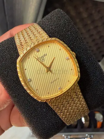 1970s–80s Nivada Quartz | Gold Mesh Bracelet | Diamond Markers Man’s Vintage Watch