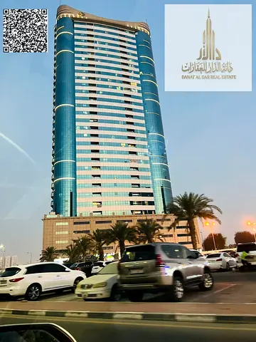 للبيع غرفتين وصاله ابراج الكونكر عجمان مساحة كبيرة وجاهز للسكن