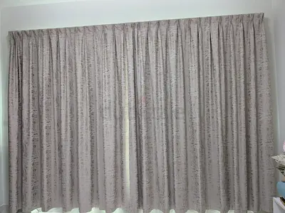 Set of blackout and sheer curtains beige