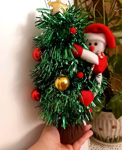Christmas Tree with Plush Santa