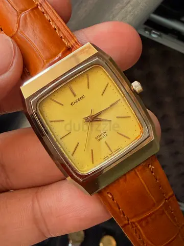 1970s–80s Citizen Exceed Quartz | 7925 Movement | Gold Dial Man’s Vintage Watch