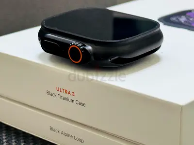 Neat & Clean, Apple⌚️Ultra 3, Black Titanium, 49mm, Cellular + GPS, B.H 100%, TRA UAE, Box Packing