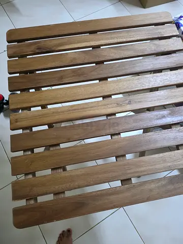Foldable Wooden Slatted Side Table / Small Patio Table