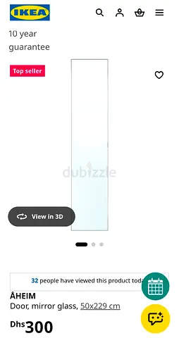 Ikea AHEIM Mirror Door for Pax Wardrobe