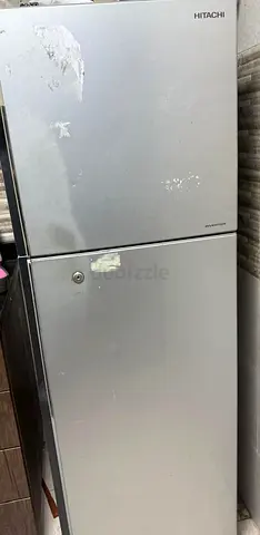 Hitachi double-door refrigerator - used, 2-door top freezer (silver)