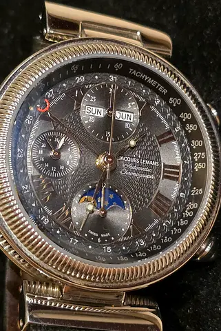 Swiss automatic top of the range Jacques Lemans chrono with complications