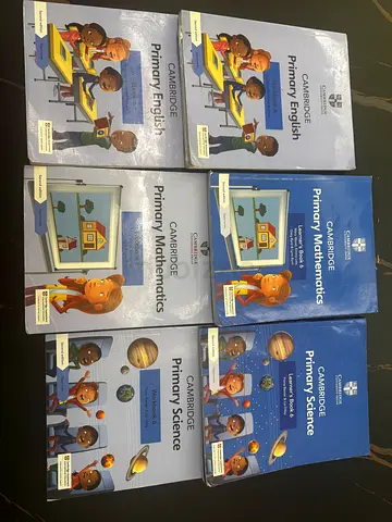 Cambridge Primary English, Mathematics & Science Learner and Workbook Set (6 books)
