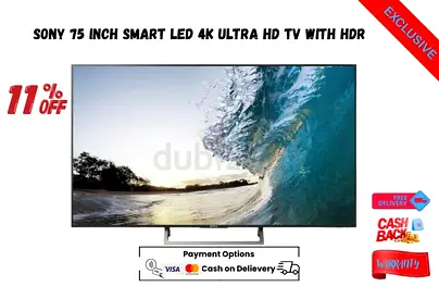 Sony 75 Inch Smart LED 4K Ultra HD TV with HDR 75X850E-Free wall Mount-Free delivery-Warranty