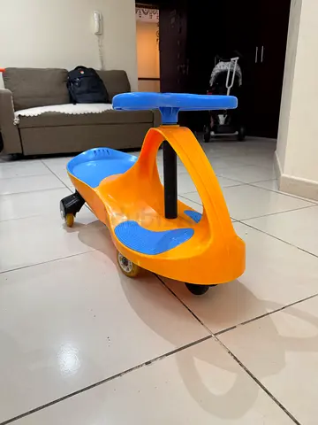 Used Plasma Car / Wiggle Ride-On Toy - Orange/Blue, Good Condition