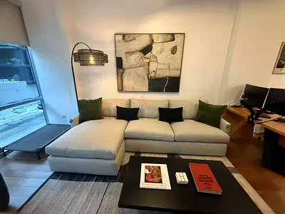 Brand new Condition crate And Barrel Lounge Deep L shape sofa Beige