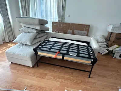 Ikea Gronlid L shape sofa bed Beige