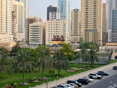 Spacious 3BR apartment in Al Majaz 3 with garden view, master room, 3 bathrooms, balcony and 2 storage rooms. AED 55K only, contract attestation cover