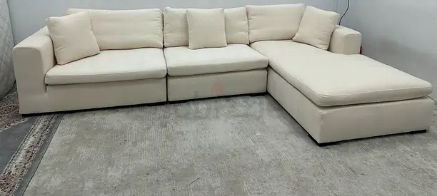 Selling marina home beige color lshape sofa
