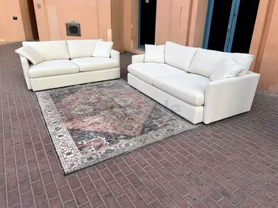 Crate&Barrel Lounge Deep 3+2 Sofa Beige