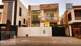 Villa for sale in Ajman, Al Yasmin area. 6 master bedrooms, living room, majlis, maid's room. Freeho