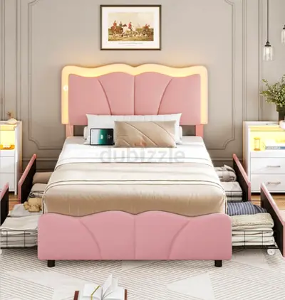 Twin Size Brand New Fully Custom Luxury Bed, Hydraulic Can be Installed