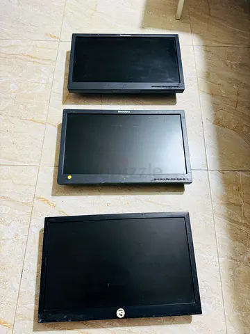Three used 15–17-inch laptop/portable LCD screens (for repair or parts)