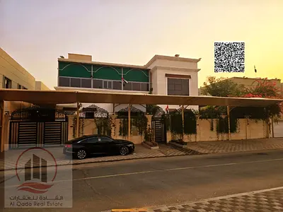 فيلا للبيع بعجمان منطقة الزاهية شامل مياه وكهرباء 6025 قدم 5غرف ماستر مع رووف ومجلس وصالة وغرفة خادمة تملك حر لجميع الجنسيات وإمكانية التمويل البنكي