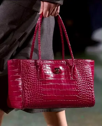 CHANEL Small Tote in Crocodile Embossed Calfskin & Gold-Tone Metal