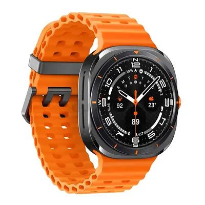 Samsung Galaxy Watch Ultra 2025 with Orange Marine Band