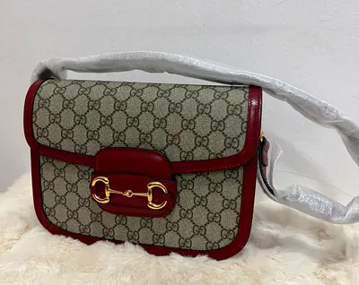 Gucci 1955 Horsebit Canvas Shoulder Bag